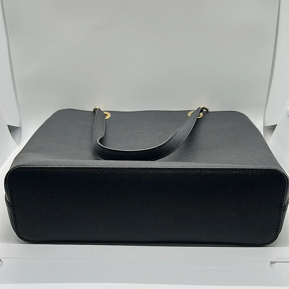 Michael Kors Gorgeous Large Black Danville Leather Tote Bag 💼 - Picture 3 of 6